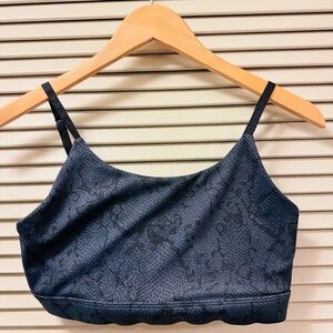 Anthropologie All Fenix sports bra Charcoal Python Snakeskin SET Size L